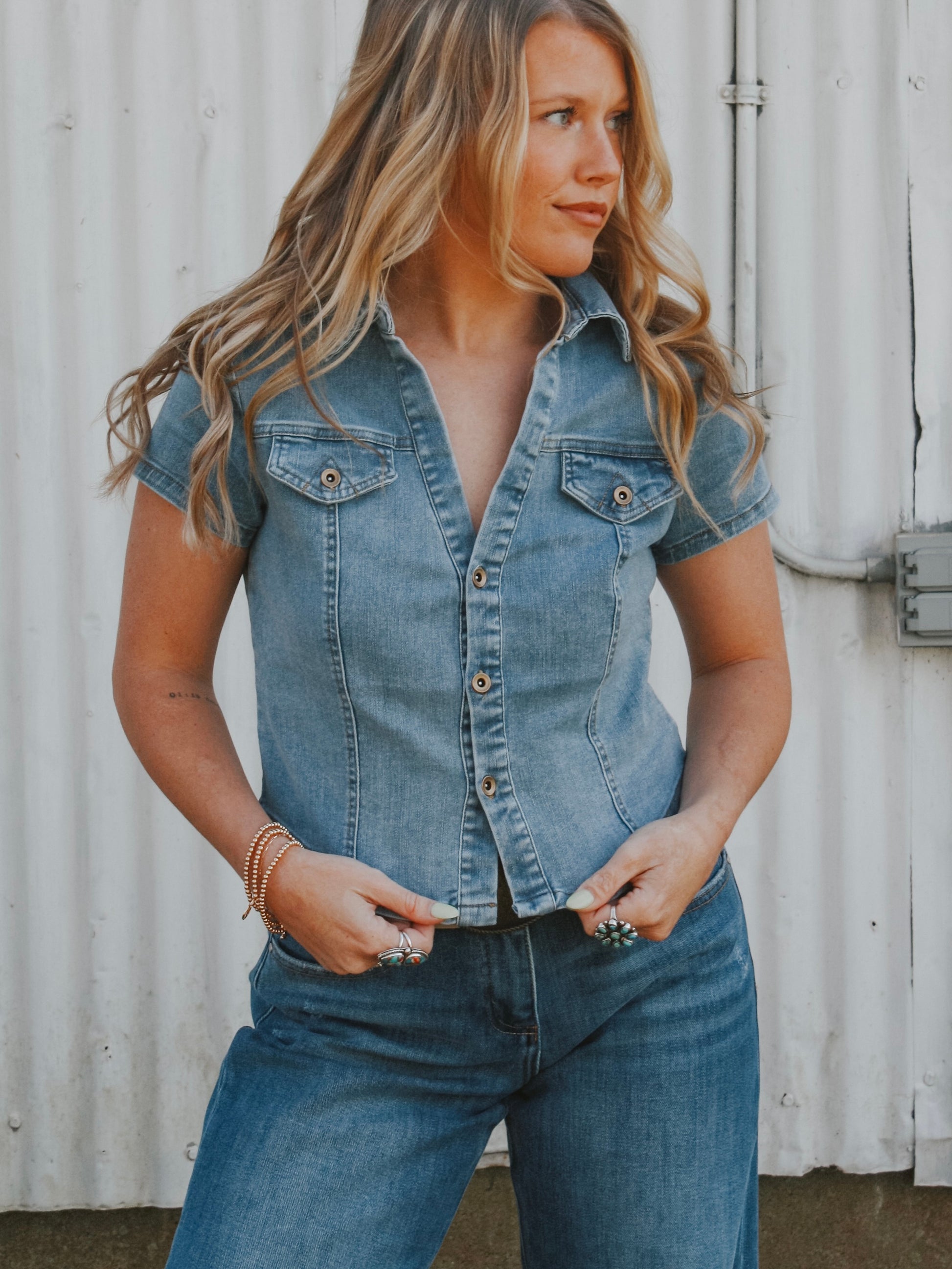 The Staple Cowgirl Denim Top