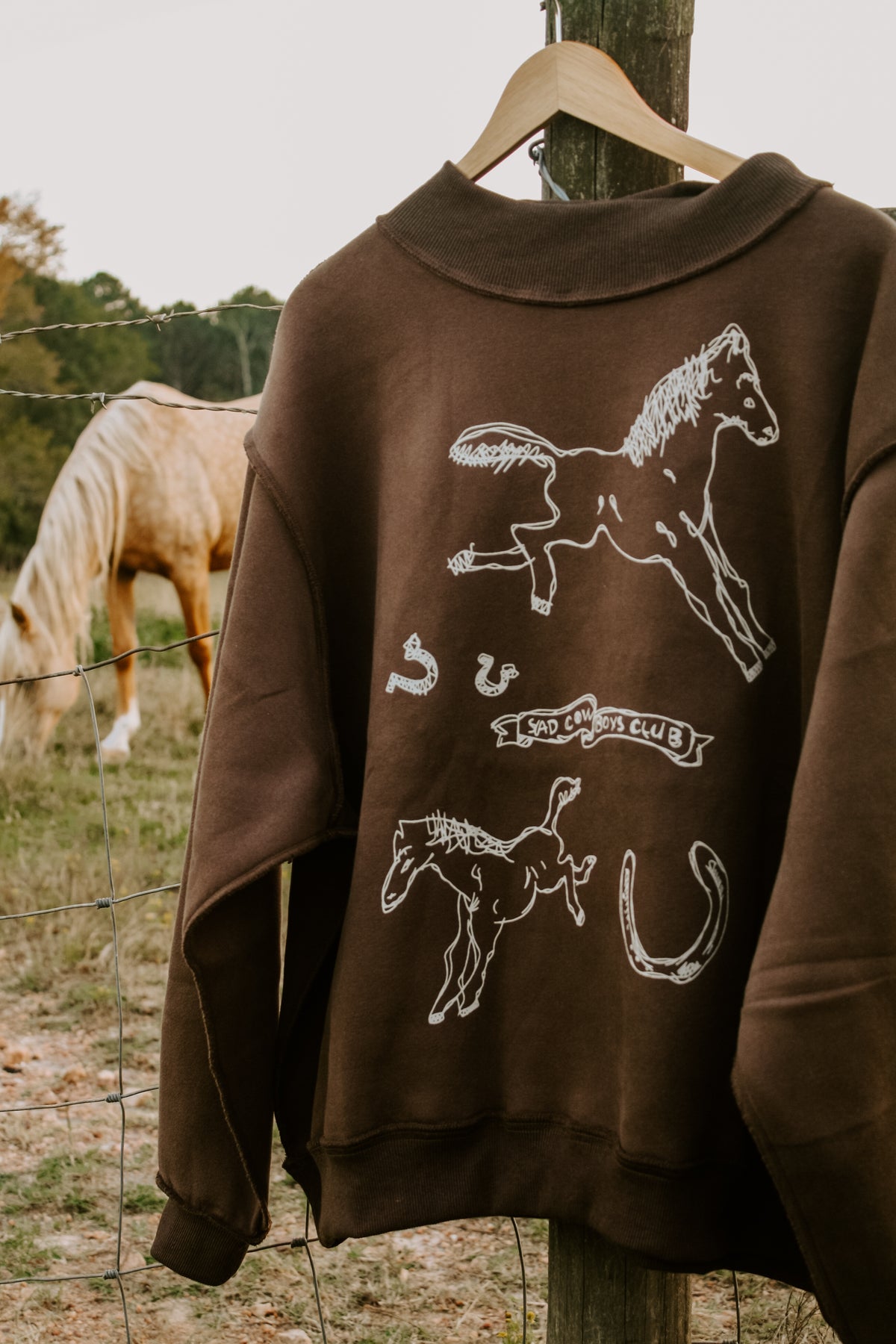 Double Luck Mock Neck Crewneck