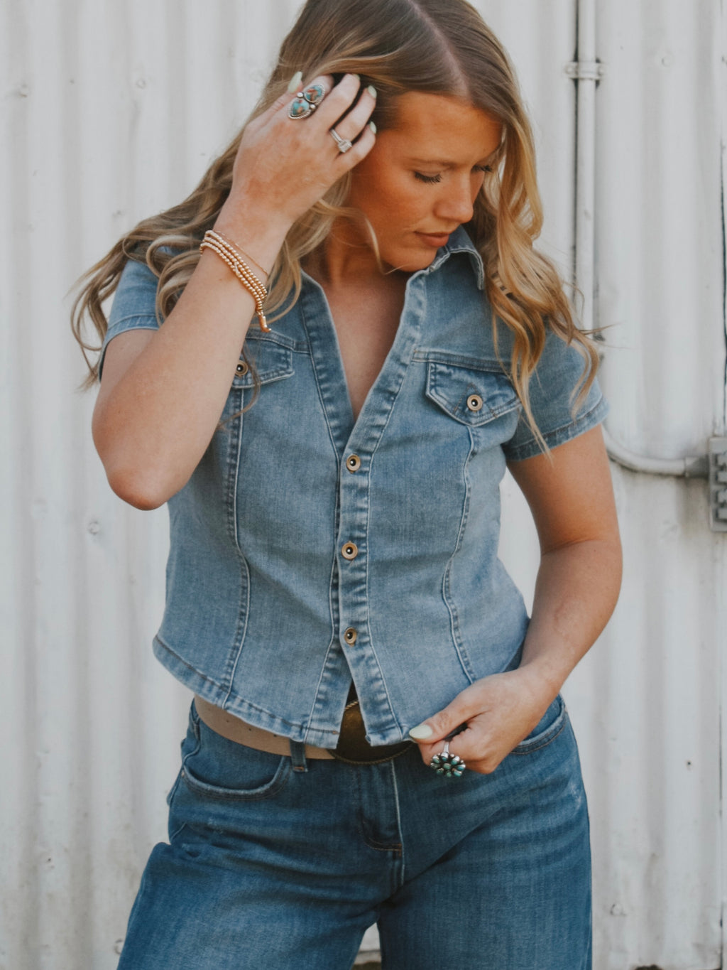The Staple Cowgirl Denim Top