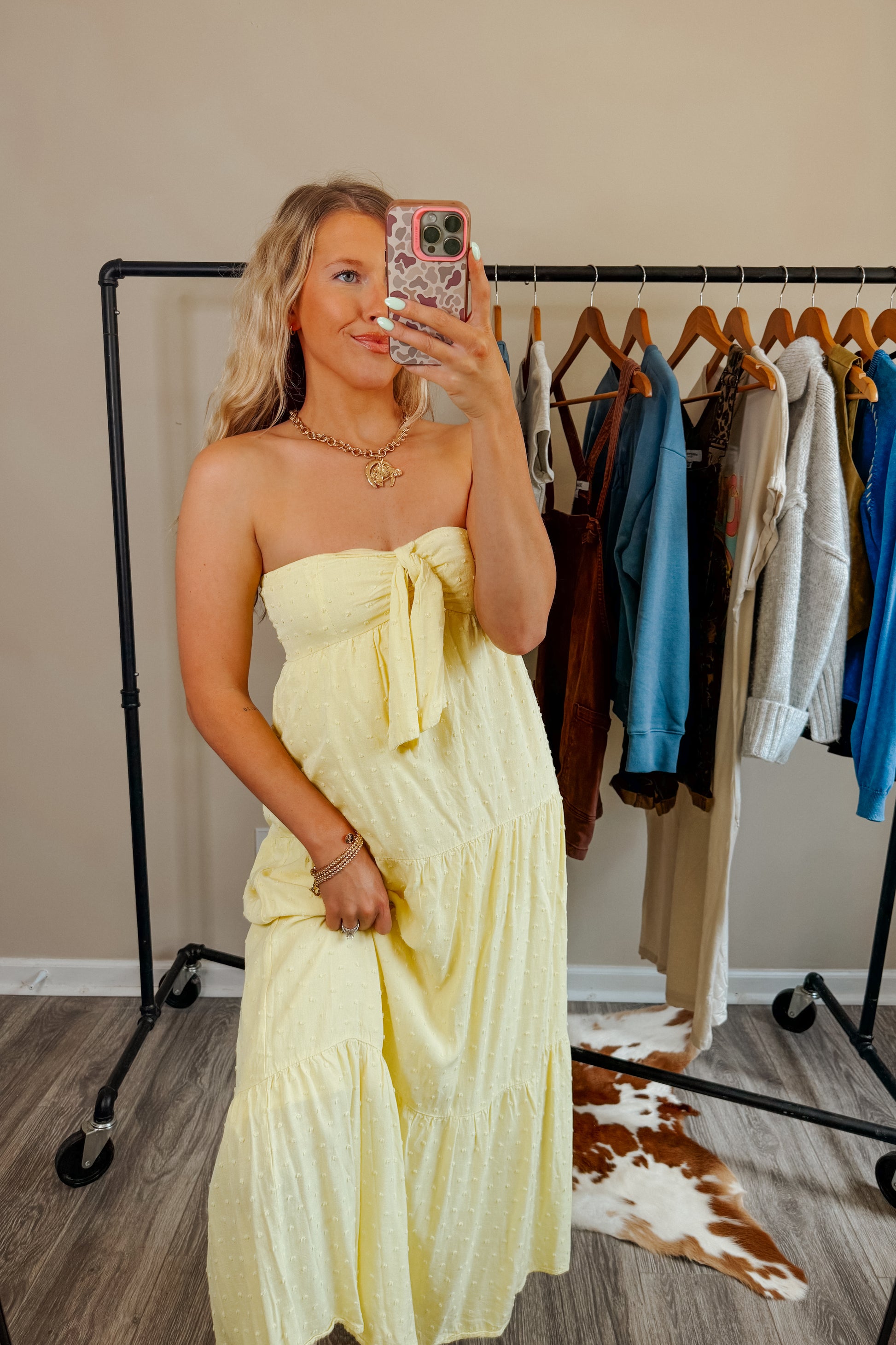 here comes the sun maxi dress Uncle Frank Here Comes The Sun Maxi Dress Audie Mescal Clothing