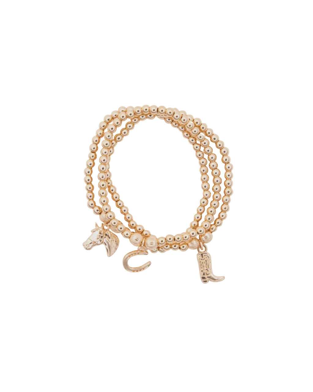 Golden Rodeo Charm Bracelet Set