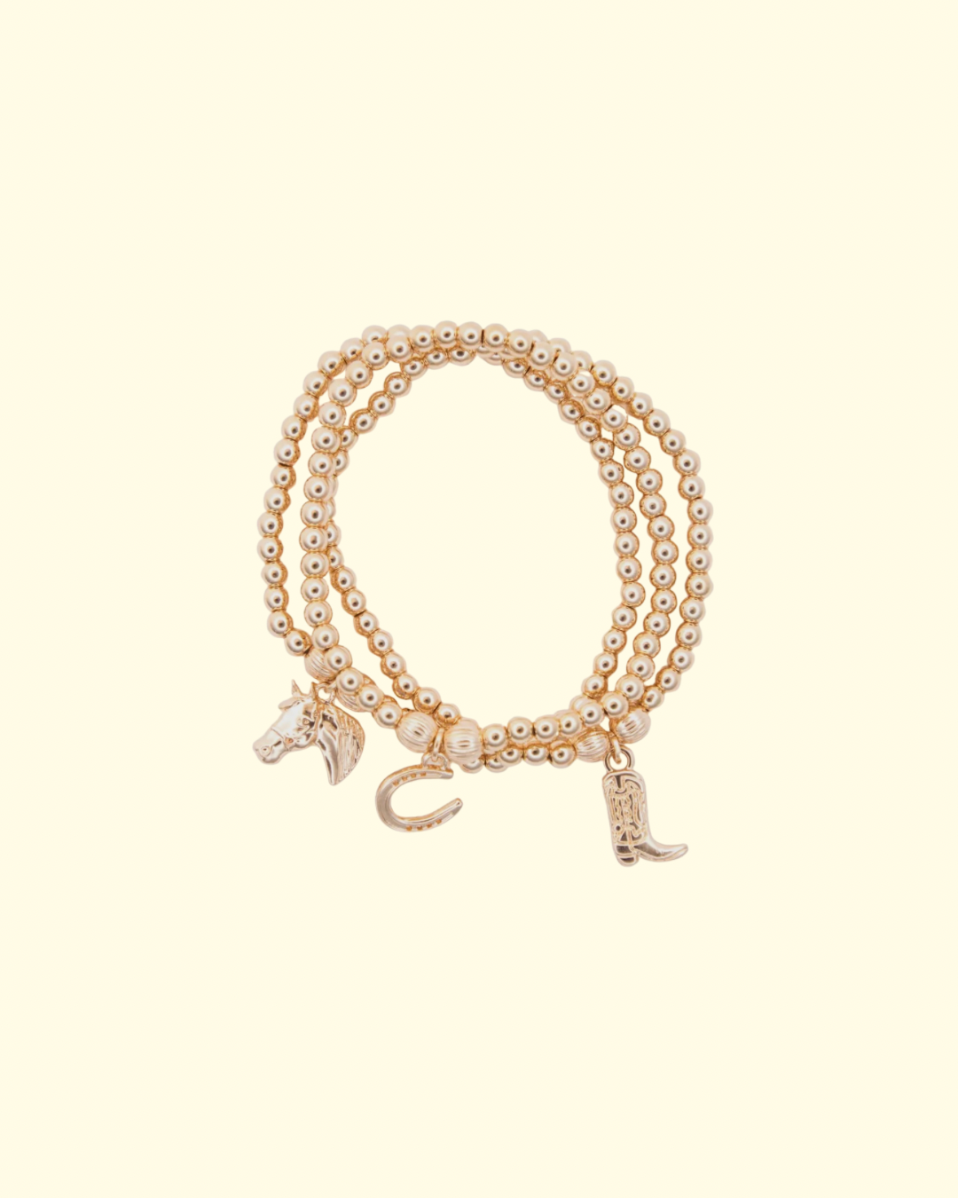 Golden Rodeo Charm Bracelet Set