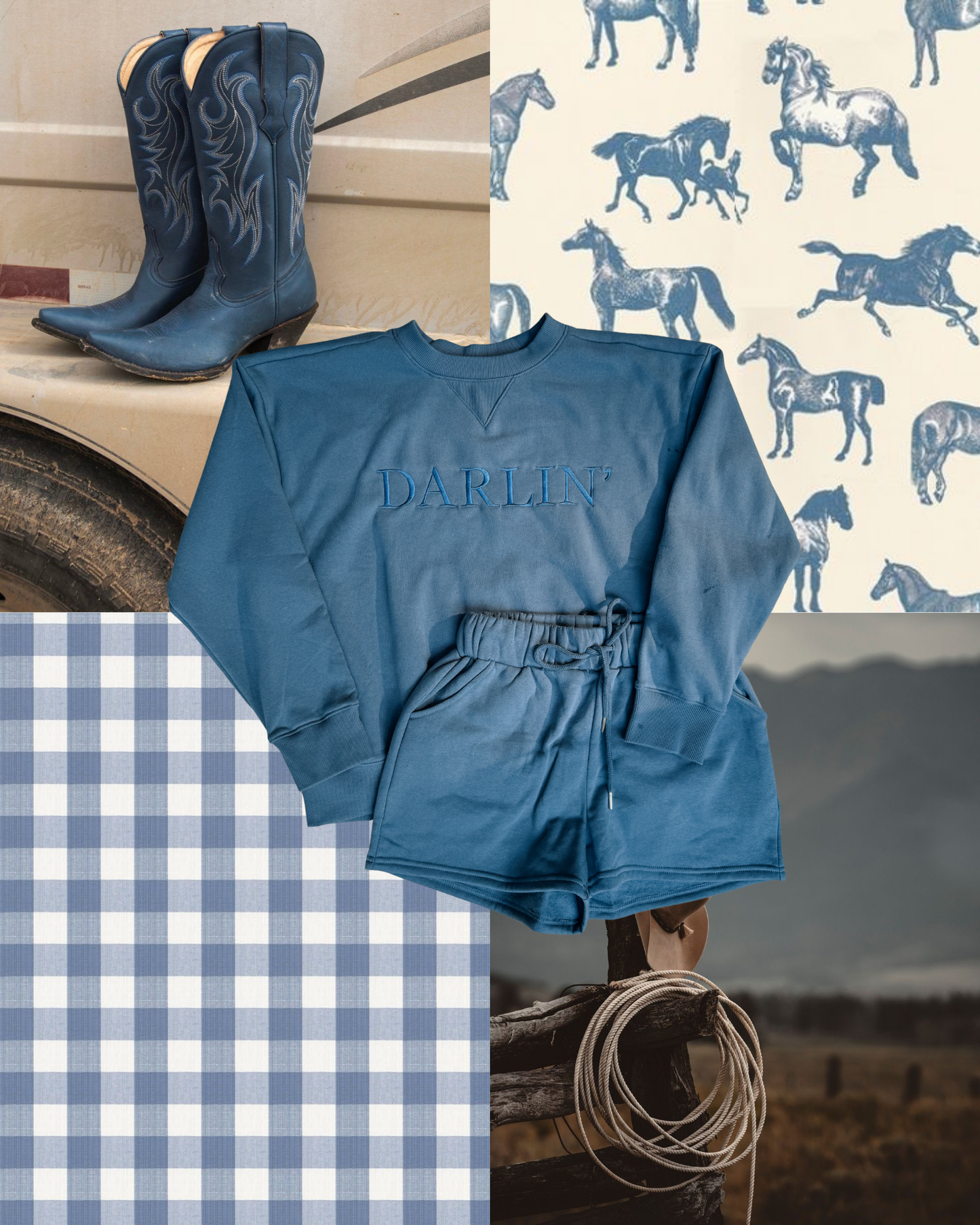 Darlin' Sweatshirt Set - Denim